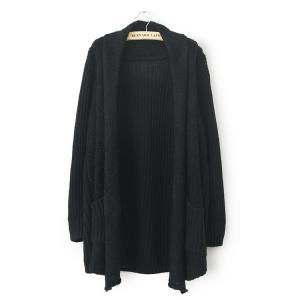 Loose Plush Knit Cardigan Sweater